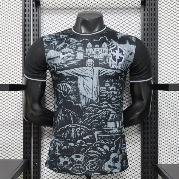 Brazil Christ Special Edition Black  player 1:1 Quality Soccer Jersey  26-27 (2026)