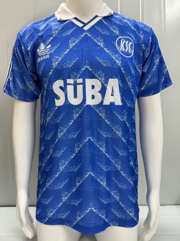 Retro Karlsruher  Home Fans 1:1 Quality Soccer Jersey 1989-1990