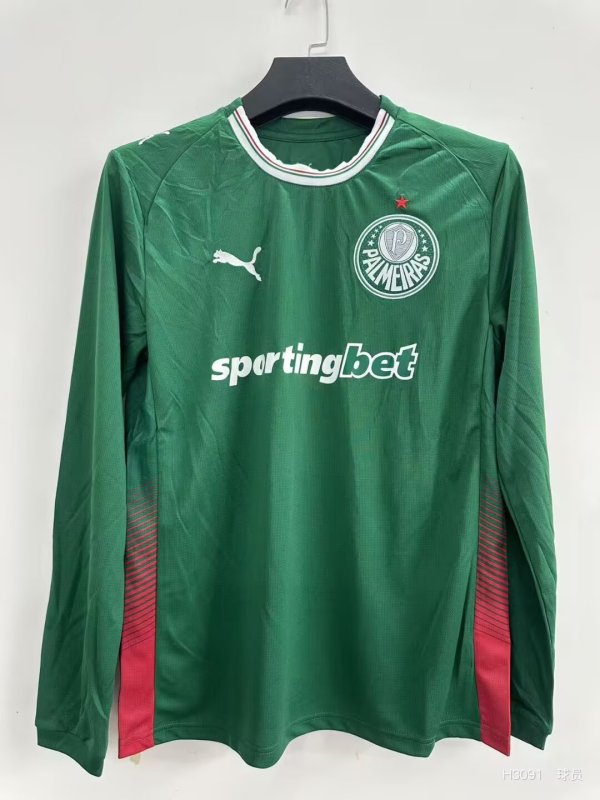 Palmeiras Home Long Sleeve  Fans 1:1 Quality Soccer Jersey   26-27