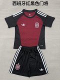 Spain Goalkeeper  With Pants Sets (kids Man  16-2XL) Fans 1:1 Quality Soccer Jersey 26-27（2026）