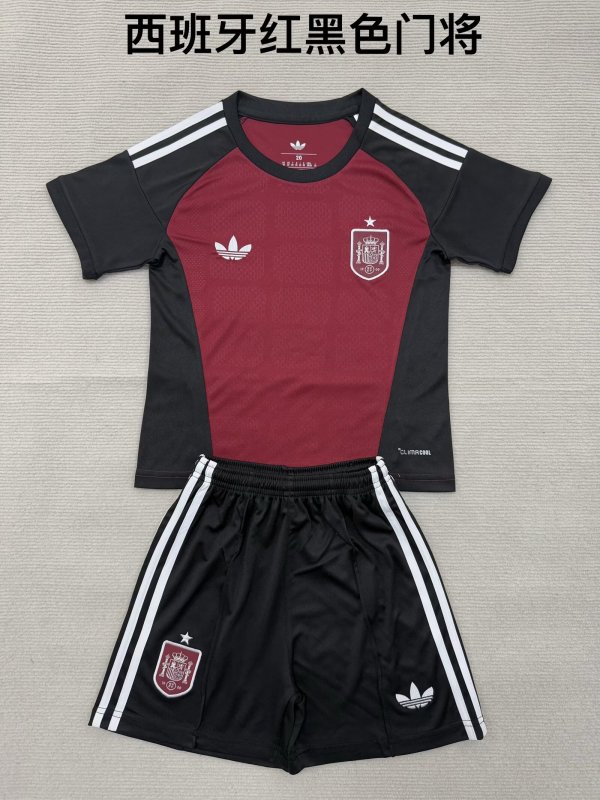 Spain Goalkeeper  With Pants Sets (kids Man  16-2XL) Fans 1:1 Quality Soccer Jersey 26-27（2026）