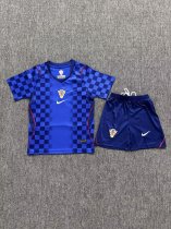 Croatia Away Kids  Fans 1:1 Quality Soccer Jersey   26-27（2026）