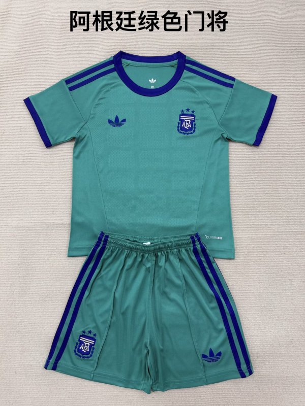 Argentina  Goalkeeper  With Pants Sets (kids Man  16-2XL) Fans 1:1 Quality Soccer Jersey 26-27（2026）