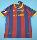 Copy Retro Barcelona  Home  1:1 Quality Soccer Jersey  2010-2011 (胸前带小字)