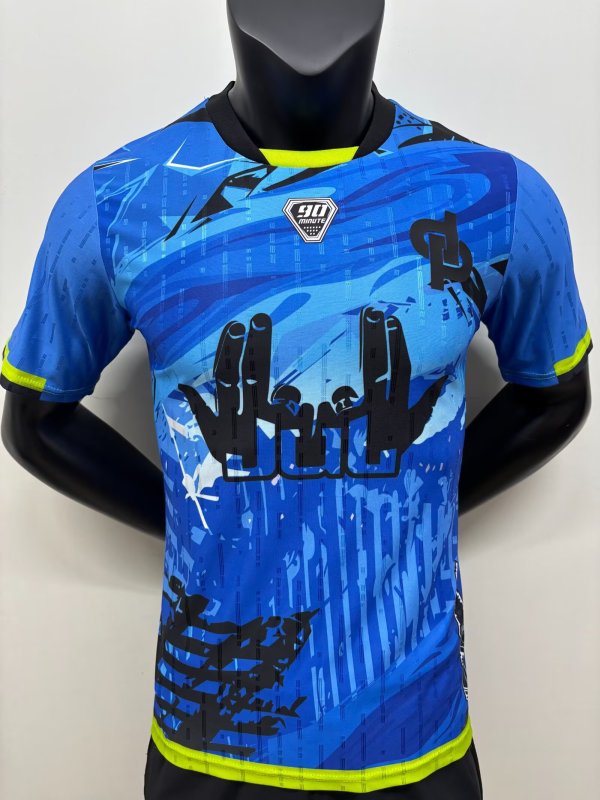 singer Fan Blue Player 1:1 Quality Soccer Jersey   26-27