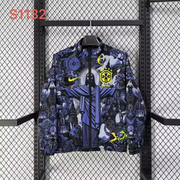 Brazil Windbreaker Two-sided 1:1 Quality Soccer Jersey  26-27 （2026）