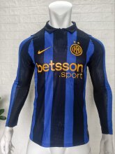 Inter Milan Home Long Sleeve  Player 1:1 Quality Soccer Jersey   26-27