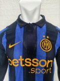 Inter Milan Home Long Sleeve  Player 1:1 Quality Soccer Jersey   26-27