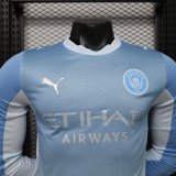 Manchester City Long Sleeve Home Player 1:1 Quality Soccer Jersey 26-27
