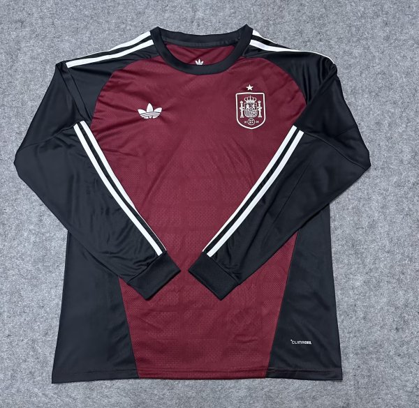 Spain Goalkeeper Long Sleeve Fans 1:1 Quality Soccer Jersey 26-27（2026）