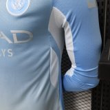 Manchester City Long Sleeve Home Player 1:1 Quality Soccer Jersey 26-27