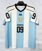 American style leisure Blue white Blue  Fans  1:1 Quality Soccer Jersey  26-27