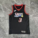 Philadelphia 76ers Retro Black #3 IVERSON 1:1 Quality NBA  Season Jerseys 2026