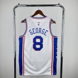 Philadelphia 76ers White #8 GEORGE 1:1 Quality NBA  Season Jerseys 2023