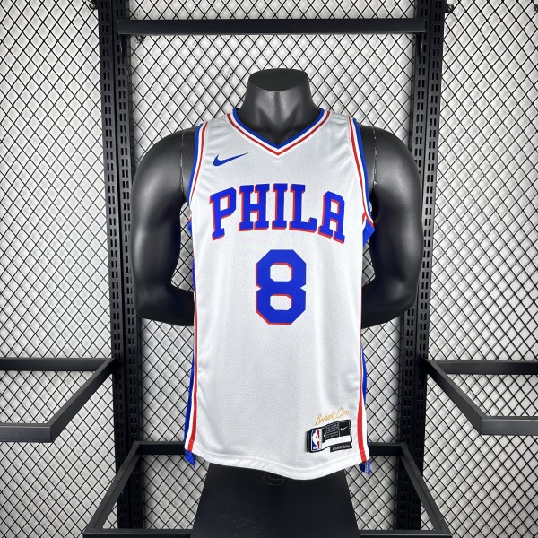 Philadelphia 76ers White #8 GEORGE 1:1 Quality NBA  Season Jerseys 2023