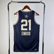 Philadelphia 76ers ALL-STAR  Blue #21 ENBIID 1:1 Quality NBA  Season Jerseys  2024