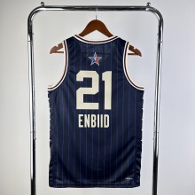 Philadelphia 76ers ALL-STAR  Blue #21 ENBIID 1:1 Quality NBA  Season Jerseys  2024