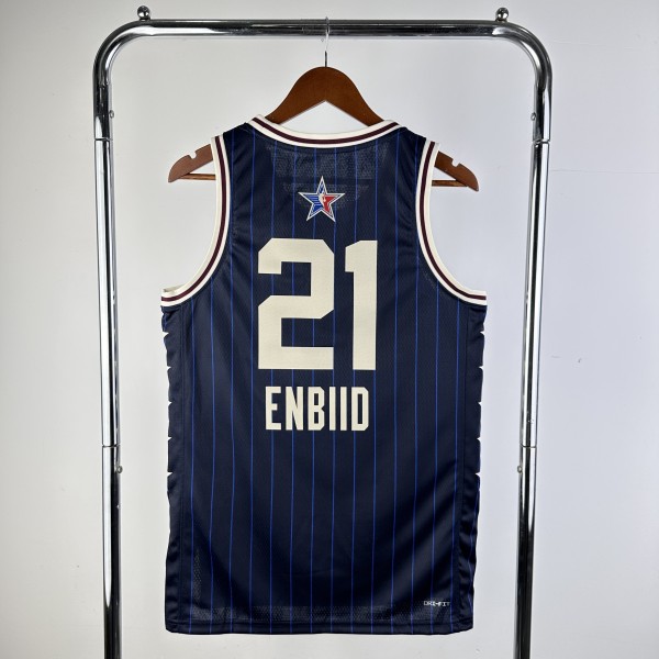 Philadelphia 76ers ALL-STAR  Blue #21 ENBIID 1:1 Quality NBA  Season Jerseys  2024