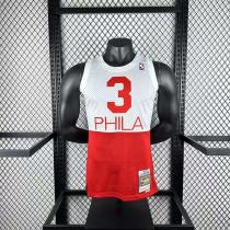 Philadelphia 76ers Retro Red White #3 IVERSON 1:1 Quality NBA  Season Jerseys 2003-2004