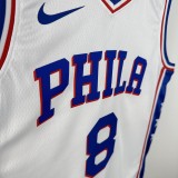 Philadelphia 76ers White #8 GEORGE 1:1 Quality NBA  Season Jerseys 2023
