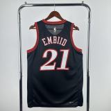 Philadelphia 76ers Retro Black #21  EMBIID 1:1 Quality NBA  Season Jerseys 2026