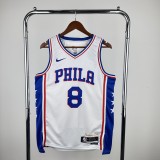 Philadelphia 76ers White #8 GEORGE 1:1 Quality NBA  Season Jerseys 2023