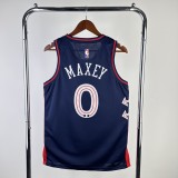 Philadelphia 76ers City Edition Retro Blue #0 MACEY 1:1 Quality NBA  Season Jerseys  2024