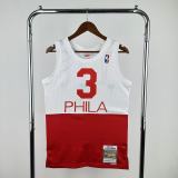 Philadelphia 76ers Retro Red White #3 IVERSON 1:1 Quality NBA  Season Jerseys 2003-2004