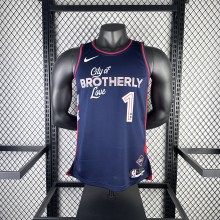 Philadelphia 76ers City Edition Retro Blue #1  HARDEN 1:1 Quality NBA  Season Jerseys  2024