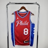 Philadelphia 76ers Red #8 GEORGE 1:1 Quality NBA  Season Jerseys 2023