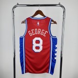 Philadelphia 76ers Red #8 GEORGE 1:1 Quality NBA  Season Jerseys 2023