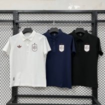 spain  POLO  T-shirt Black White  Blue  1:1 Quality Soccer Jersey