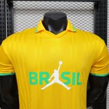 Brazil   POLO  T-shirt  Yellow 1:1 Quality Soccer Jersey  26-27 (2026)