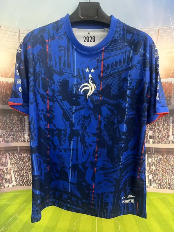 France Special Edition Blue Fans 1:1 Quality Soccer Jersey 26-27 (2026)