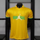 Brazil   POLO  T-shirt  Yellow 1:1 Quality Soccer Jersey  26-27 (2026)