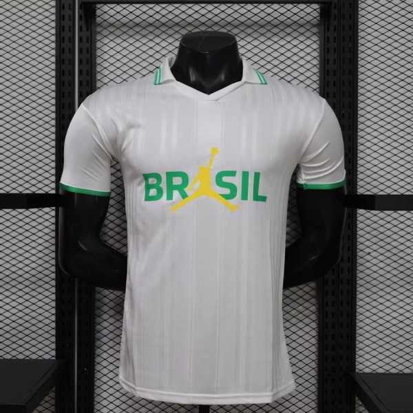 Brazil   POLO  T-shirt  White 1:1 Quality Soccer Jersey  26-27 (2026)