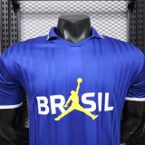 Brazil   POLO  T-shirt  Blue 1:1 Quality Soccer Jersey  26-27 (2026)