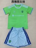 Seattle Home  With Pants Sets (kids Man  16-2XL) Fans 1:1 Quality Soccer Jersey 26-27