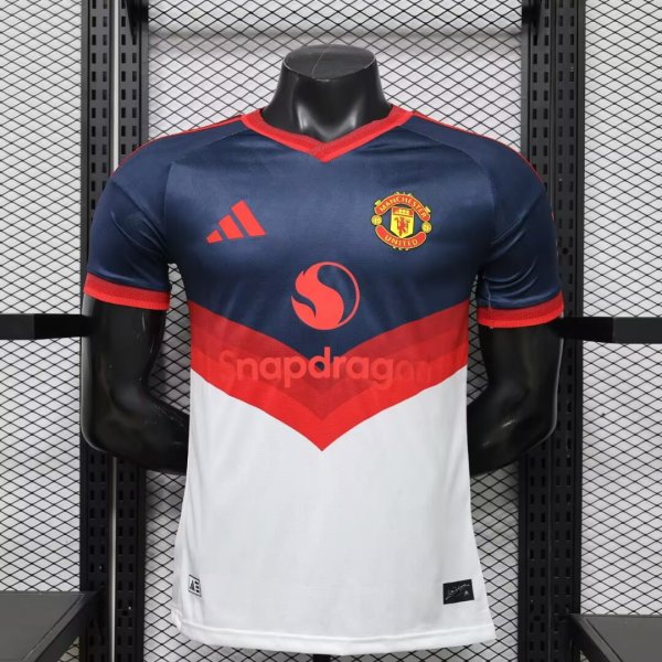 Manchester United  White Blue Special Edition Player 1:1 Quality Soccer Jersey 26-27