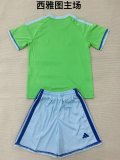 Seattle Home  With Pants Sets (kids Man  16-2XL) Fans 1:1 Quality Soccer Jersey 26-27