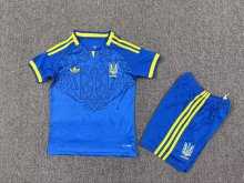 Ukraine Away Kids  Fans 1:1 Quality Soccer Jersey  26-27 (2026)
