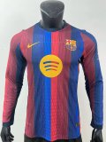 Barcelona  Home Long Sleeve  Player  1:1 Quality Soccer Jersey 26-27