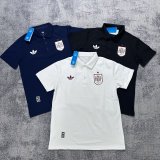 Spain POLO  T-shirt Black  Grey  White Blue  1:1 Quality Soccer Jersey