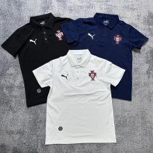 Portugal  POLO  T-shirt Black  Grey  White Blue  1:1 Quality Soccer Jersey