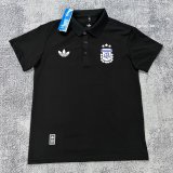 Argentina POLO  T-shirt Black  Grey  White Blue  1:1 Quality Soccer Jersey