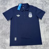 Argentina POLO  T-shirt Black  Grey  White Blue  1:1 Quality Soccer Jersey