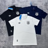 Germany  POLO  T-shirt Black  Grey  White Blue  1:1 Quality Soccer Jersey