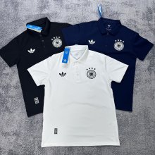 Germany  POLO  T-shirt Black  Grey  White Blue  1:1 Quality Soccer Jersey