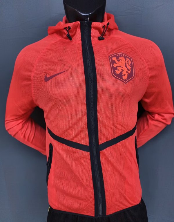 Netherlands  Windbreaker  Orange　1:1 Quality Soccer Jersey  26-27