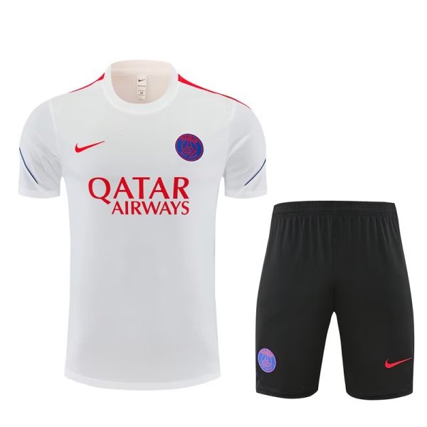 PSG Paris training White Fans 1:1 Quality Soccer Jersey   26-27 (kids and man ) (16-2XL)